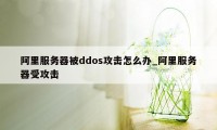 阿里服务器被ddos攻击怎么办_阿里服务器受攻击