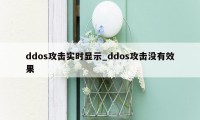 ddos攻击实时显示_ddos攻击没有效果