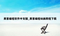 黑客编程软件中文版_黑客编程绘画教程下载