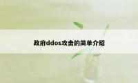 政府ddos攻击的简单介绍