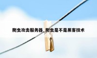 爬虫攻击服务器_爬虫是不是黑客技术