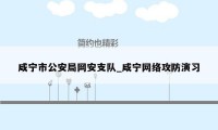 咸宁市公安局网安支队_咸宁网络攻防演习