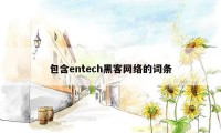 包含entech黑客网络的词条