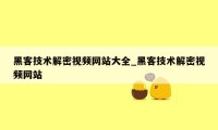 黑客技术解密视频网站大全_黑客技术解密视频网站