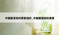 中国最漂亮的黑客组织_中国最漂亮的黑客