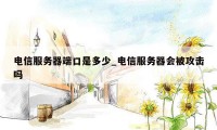 电信服务器端口是多少_电信服务器会被攻击吗