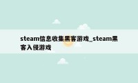 steam信息收集黑客游戏_steam黑客入侵游戏