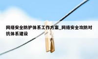 网络安全防护体系工作方案_网络安全攻防对抗体系建设