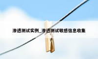 渗透测试实例_渗透测试敏感信息收集