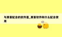 与黑客配合的软件是_黑客软件和什么配合使用