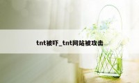 tnt被吓_tnt网站被攻击