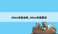 ddos攻击全称_ddos攻击取证