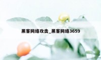 黑客网络攻击_黑客网络3659