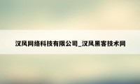 汉风网络科技有限公司_汉风黑客技术网