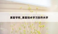 黑客学院_黑客技术学习软件大学