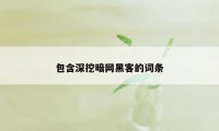 包含深挖暗网黑客的词条