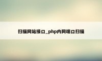 扫描网站接口_php内网端口扫描