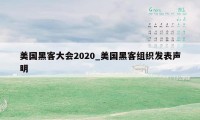 美国黑客大会2020_美国黑客组织发表声明