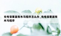 充电宝里面有木马程序怎么办_充电宝里面有木马程序