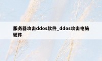 服务器攻击ddos软件_ddos攻击电脑硬件