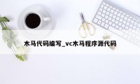 木马代码编写_vc木马程序源代码