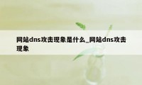 网站dns攻击现象是什么_网站dns攻击现象