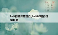 kali扫描开放端口_kali80端口扫描目录