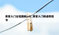 黑客入门全程图解pdf_黑客入门精通教程书