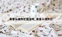 黑客入侵外汇违法吗_黑客入侵外汇