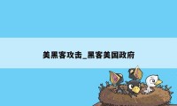 美黑客攻击_黑客美国政府