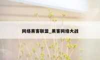 网络黑客联盟_黑客网络大战