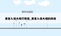 黑客入侵大楼灯教程_黑客入侵大楼的网络