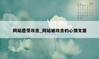 网站遭受攻击_网站被攻击的心情文案